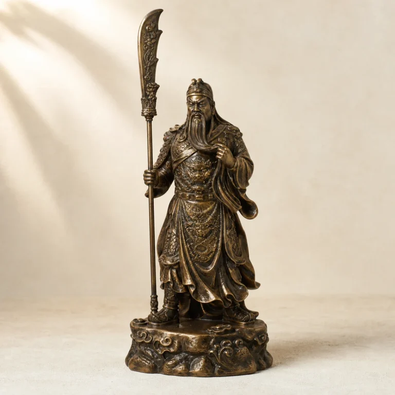 Tượng Quan Công Đứng Chống Đao