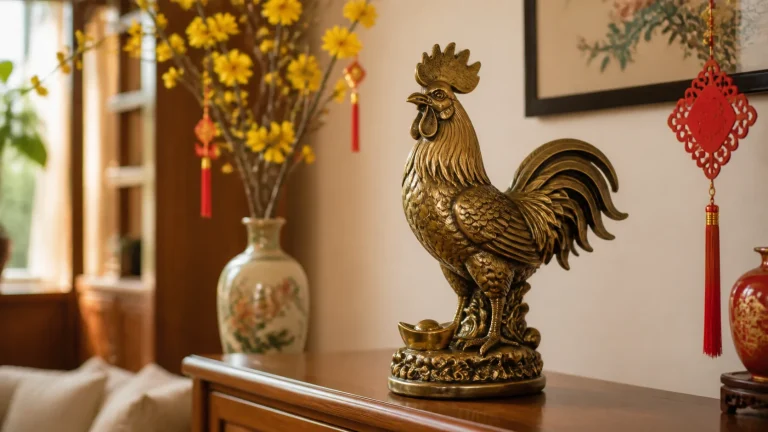 Ý nghĩa tượng gà trống trong phong thủy và cách bày